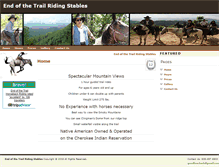 Tablet Screenshot of endofthetrailhorsebackridingstables.com